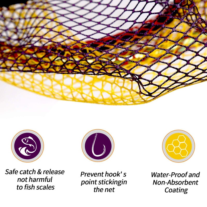 SAN LIKE Fishing Net Collapsible Telescopic Fishing Net - Clourful Landing Net for Freshwater Saltwater Landing Net for Trout Bass Steelhead Salmon 41inches - Image 4